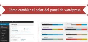 como cambiar el color del panel en wordpress